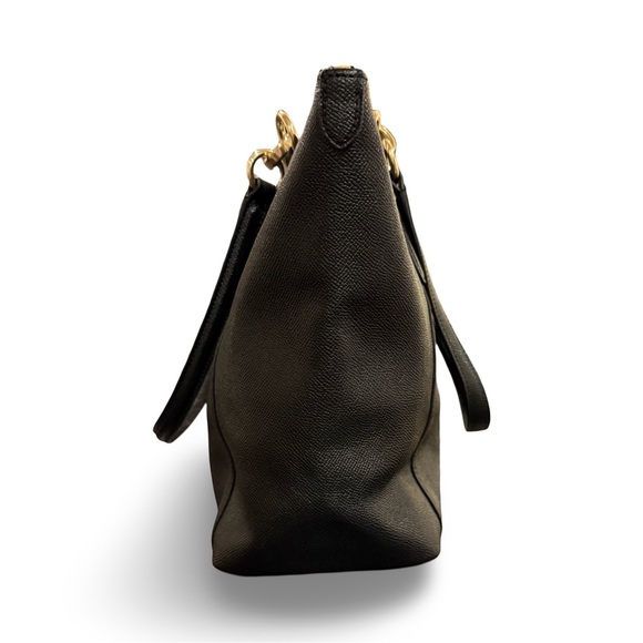 Coach Ava Tote Black Crossgrain Leather Gold Hardware Shoulder Bag F57526 - Picture 3 of 14